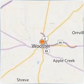 The College of Wooster Location Map The College of Wooster Location Map